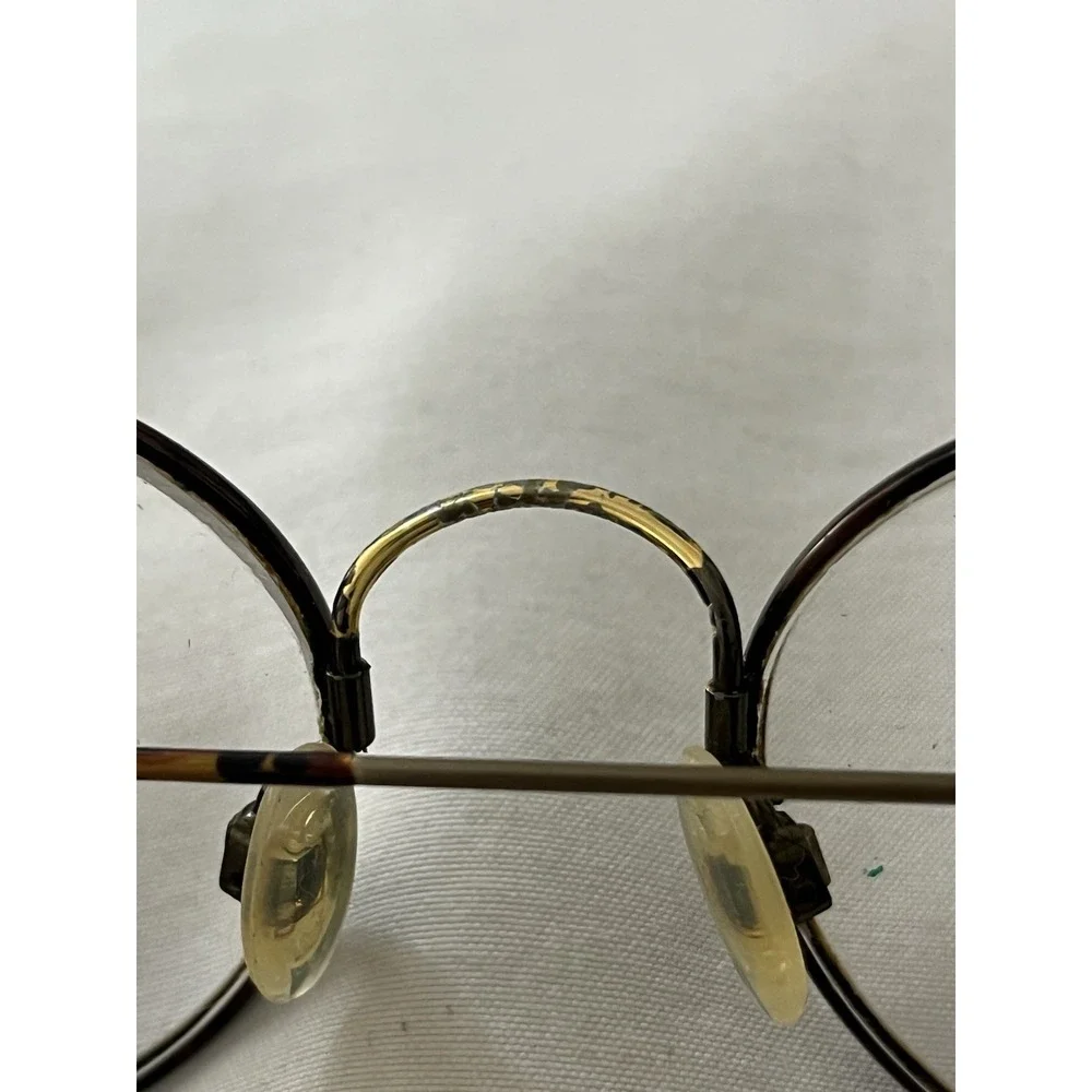 Marchon Brown and Gold Eyeglasses Frames Made in Japan 145mm